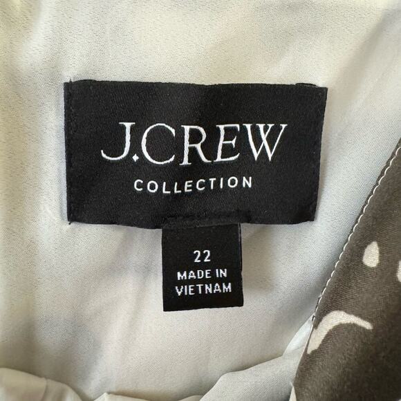 J. Crew Collection Sweetheart A-line Midi Dress in Leafy Floral Taffeta Size 22 - Picture 10 of 11